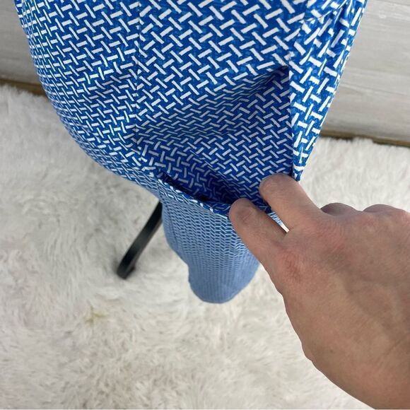 J. McLaughlin Crosshatch Scoop Neck Stretch Fit & Flare Midi Dress - Picture 4 of 10